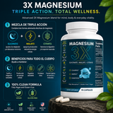 Magnesio 3X Glicinato, Citrato y Malato Capsulas